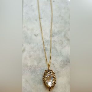 Virgin Saints & Angels Gold Crystal Necklace